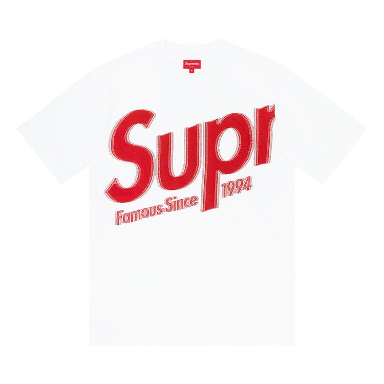 Supreme Intarsia Spellout Short Sleeve Top White