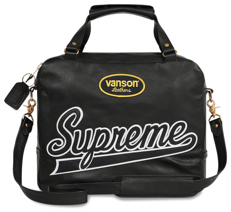 Supreme x Vanson Leathers Spider Web Bag Black