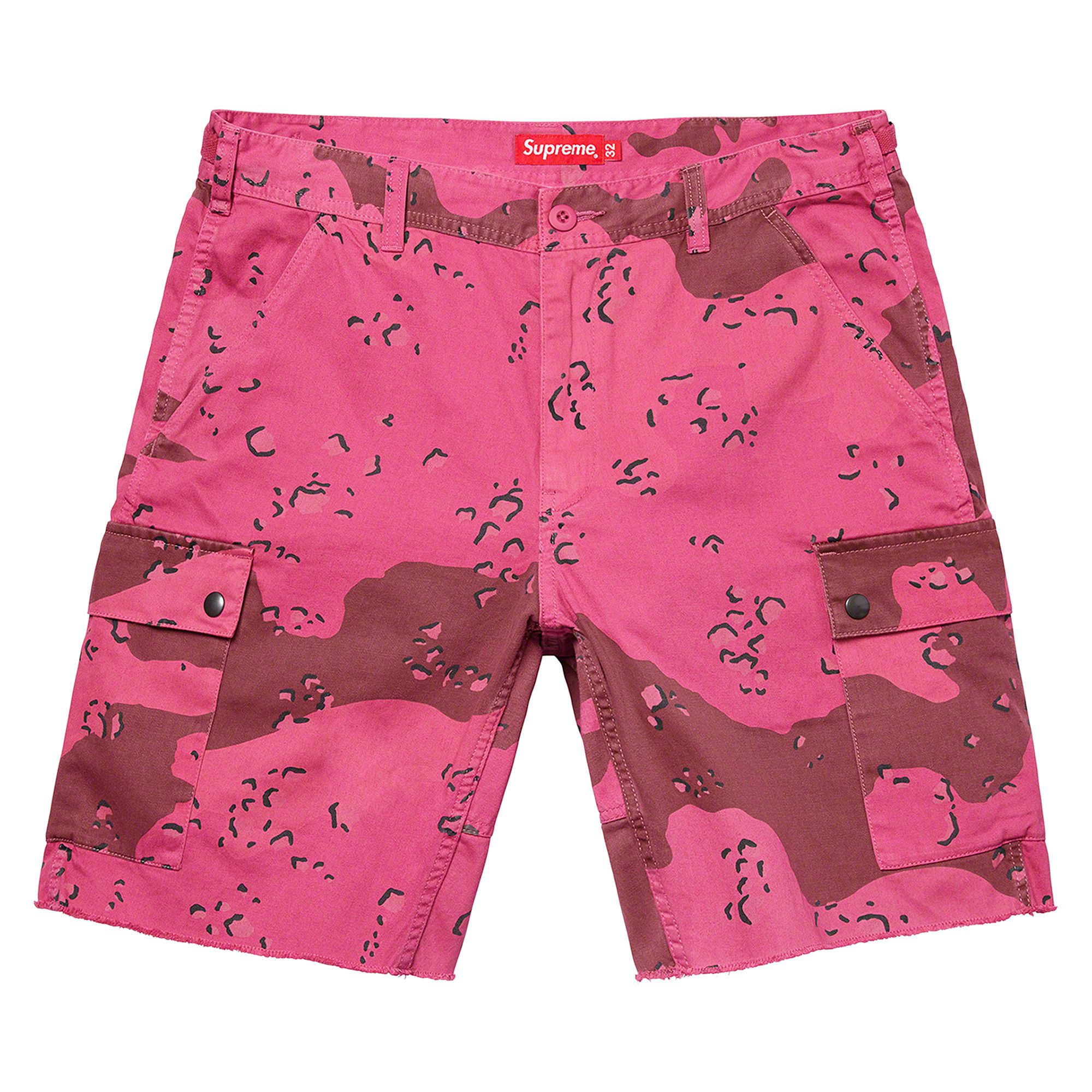 Pink camo cargo shorts shop