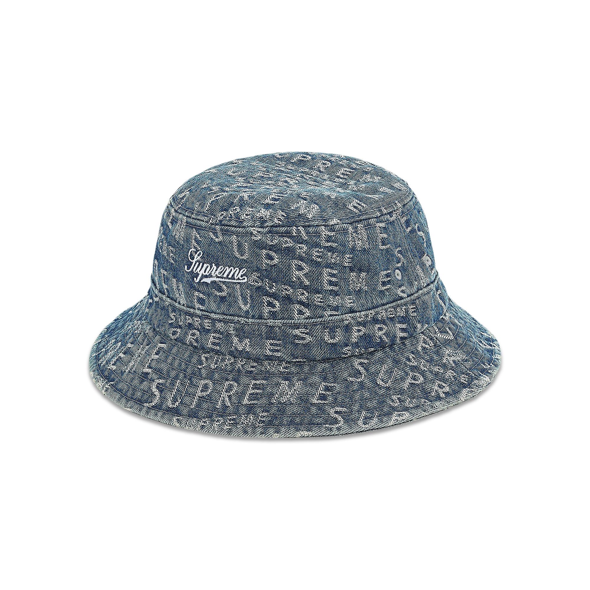 Size s/m Supreme Warp Jacquard Logos Denim Crusher 'Blue'