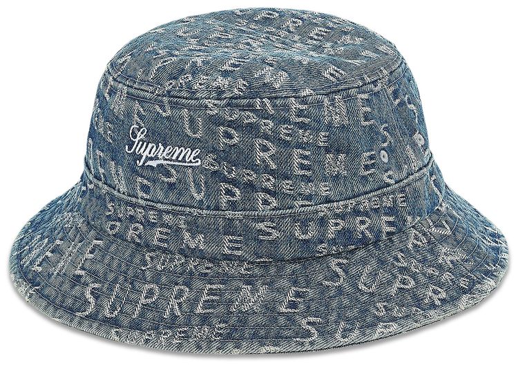 Supreme Warp Jacquard Logos Denim Crusher Blue