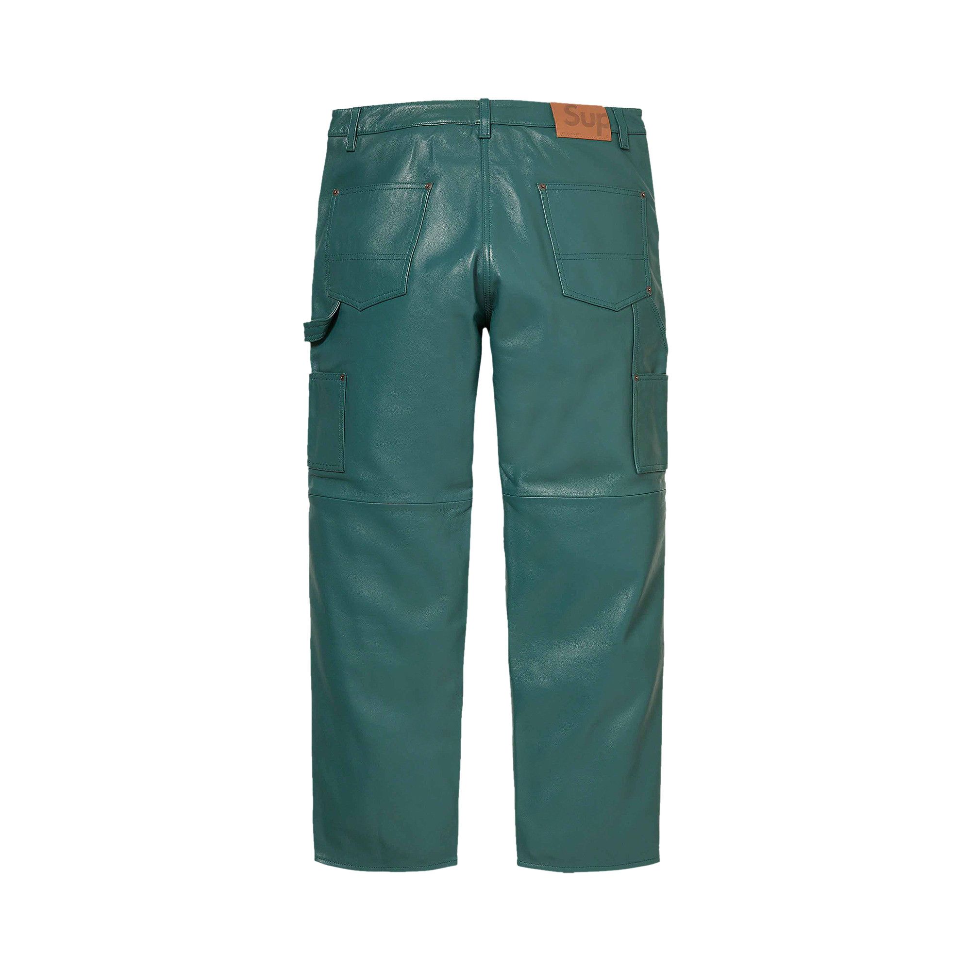 Buy Supreme Leather Double Knee Painter Pant 'Dusty Teal