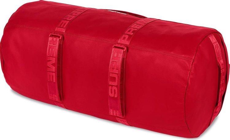 Supreme Leather Large Duffle Bag Red