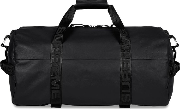 Supreme Leather Duffle Bag Black