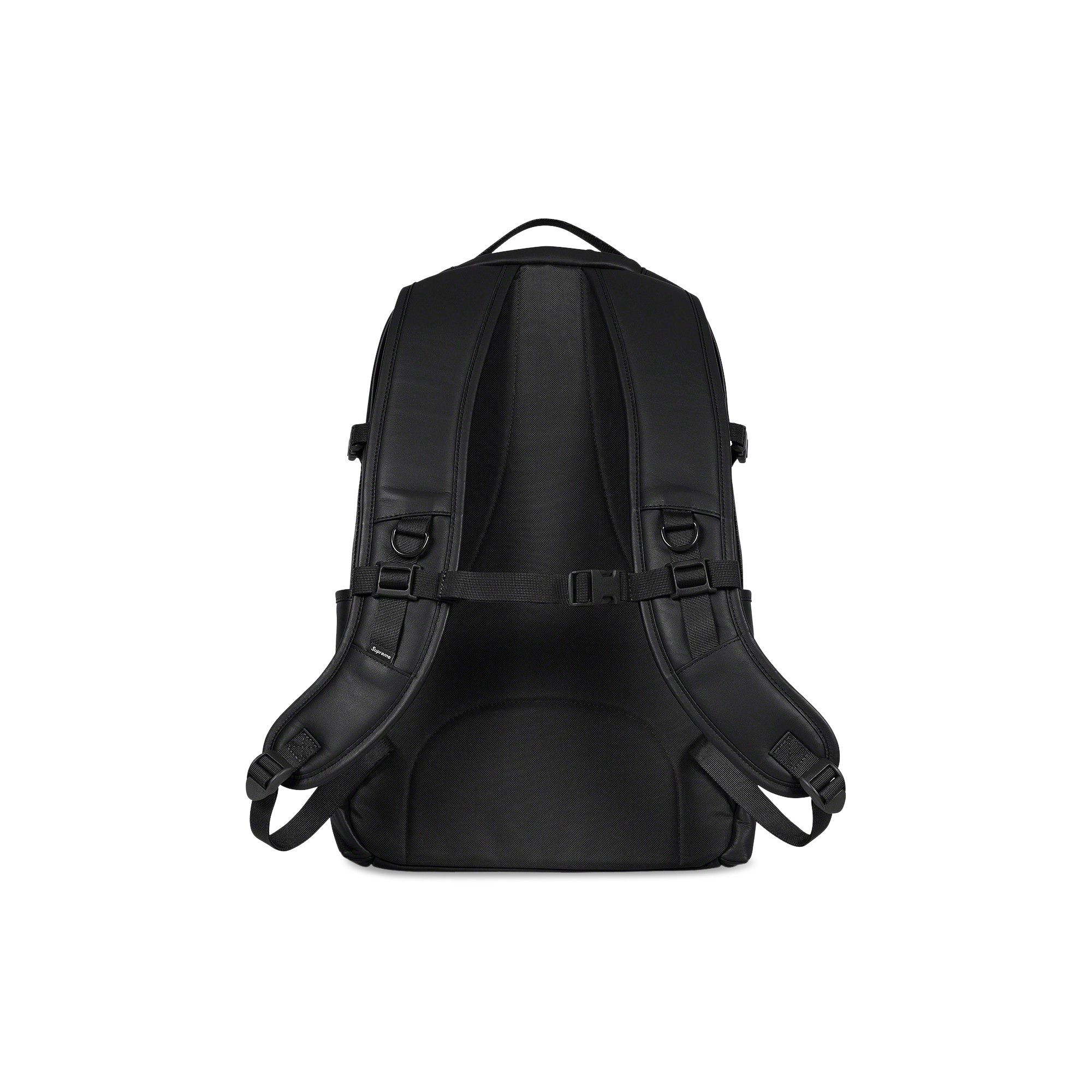 Supreme leather backpack black deals