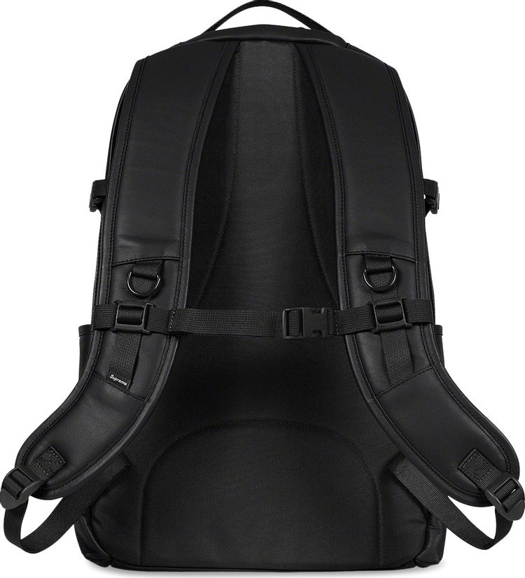 Supreme Leather Backpack Black