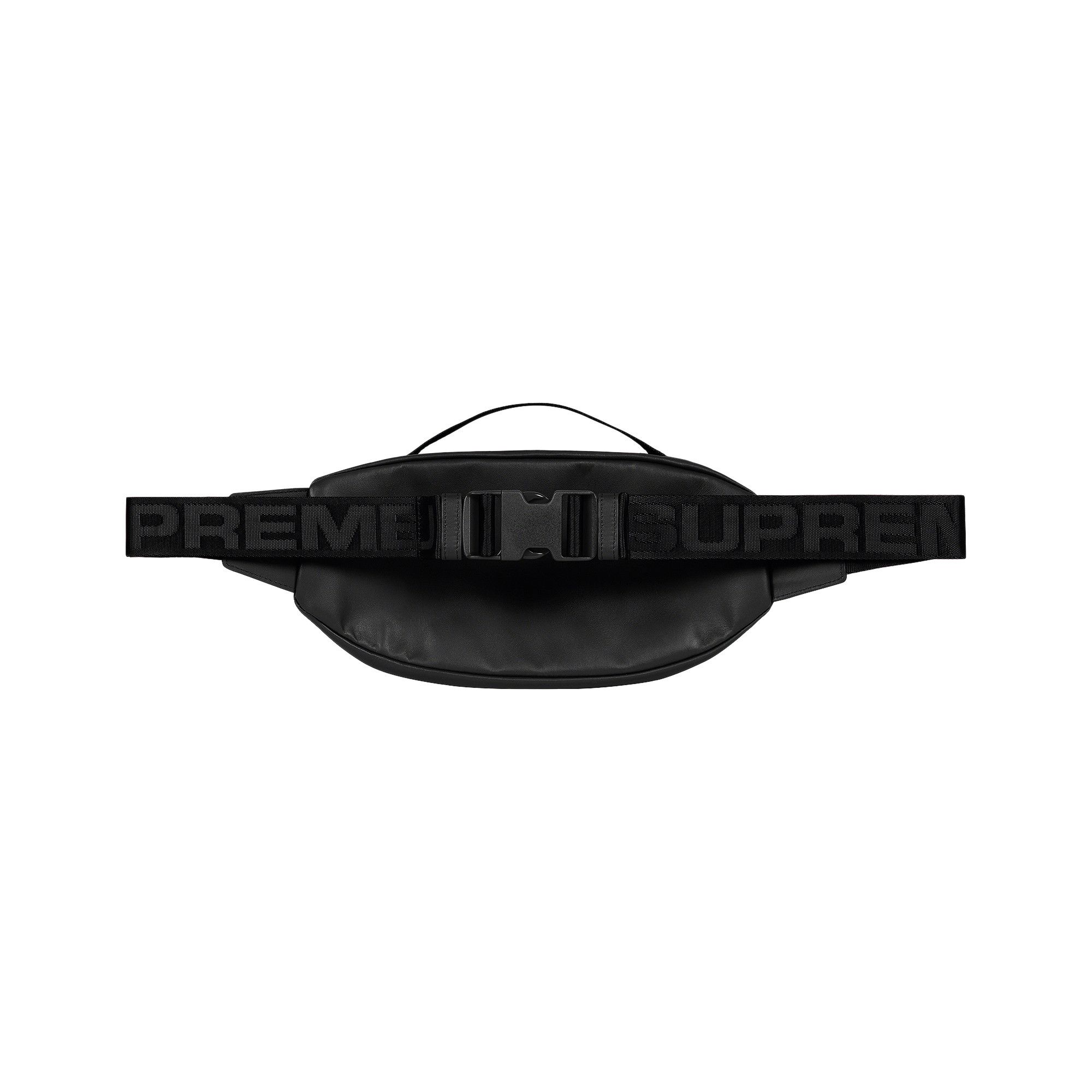 SUPREME FW23 LEATHER WAIST BAG BLACK COWHIDE LEATHER 2.5L NEW