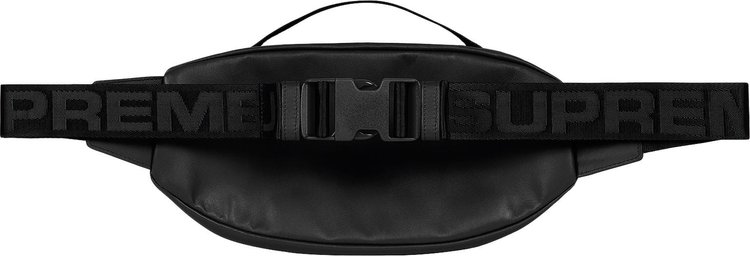 Supreme Leather Waist Bag Black