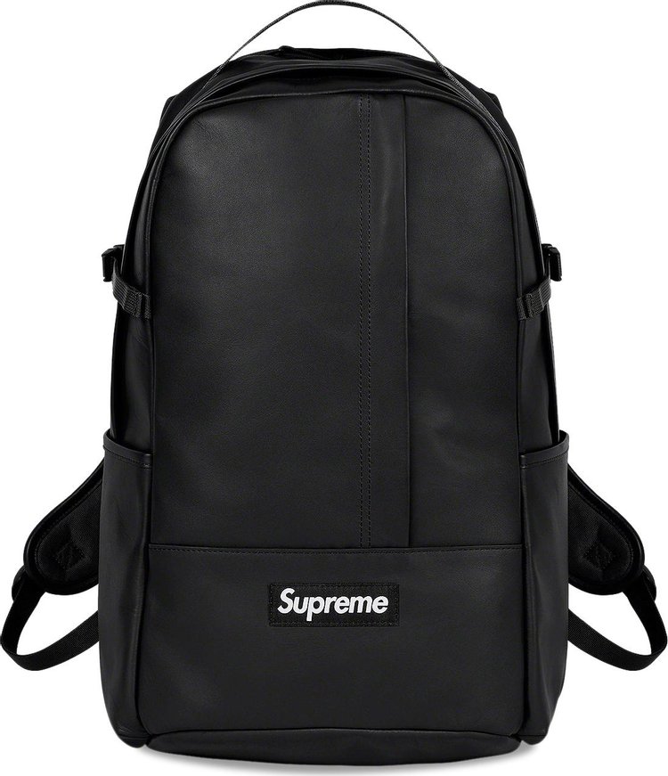 Supreme Leather Backpack Black