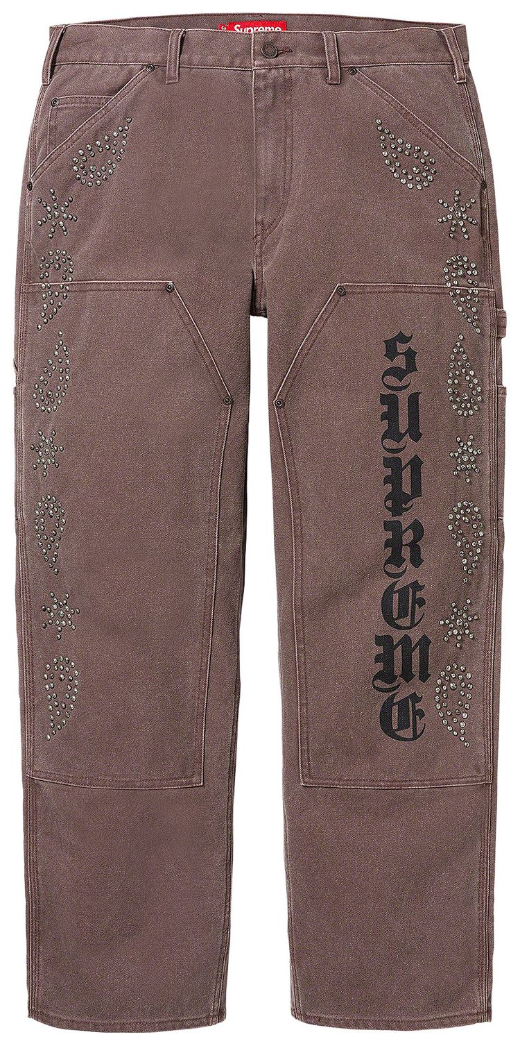 Supreme Paisley Studded Double Knee Painter Pant Brown