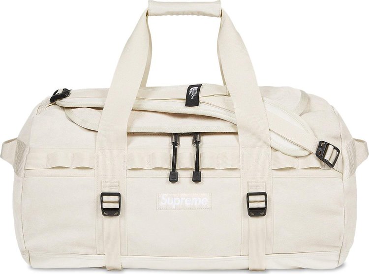 Supreme x The North Face Suede Small Base Camp Duffle Bag Stone