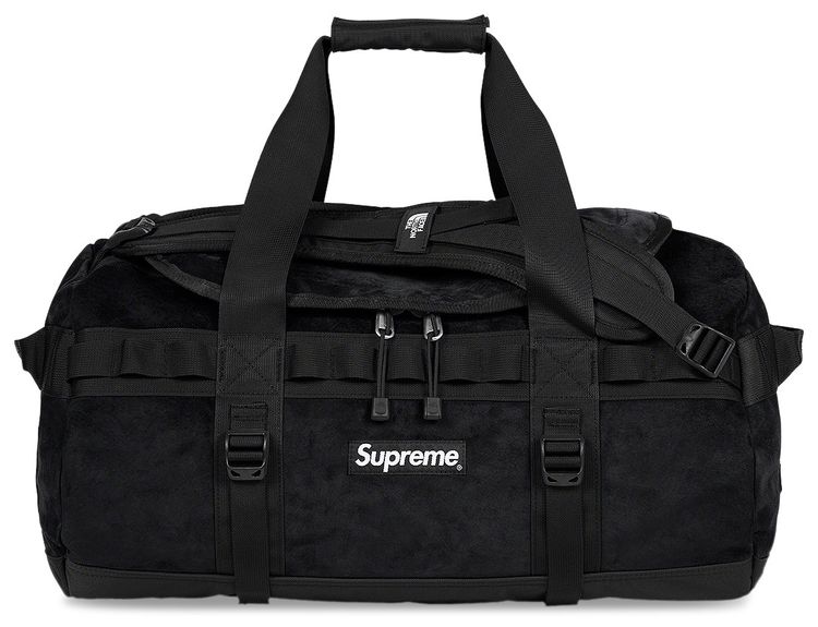 Supreme x The North Face Suede Small Base Camp Duffle Bag Black