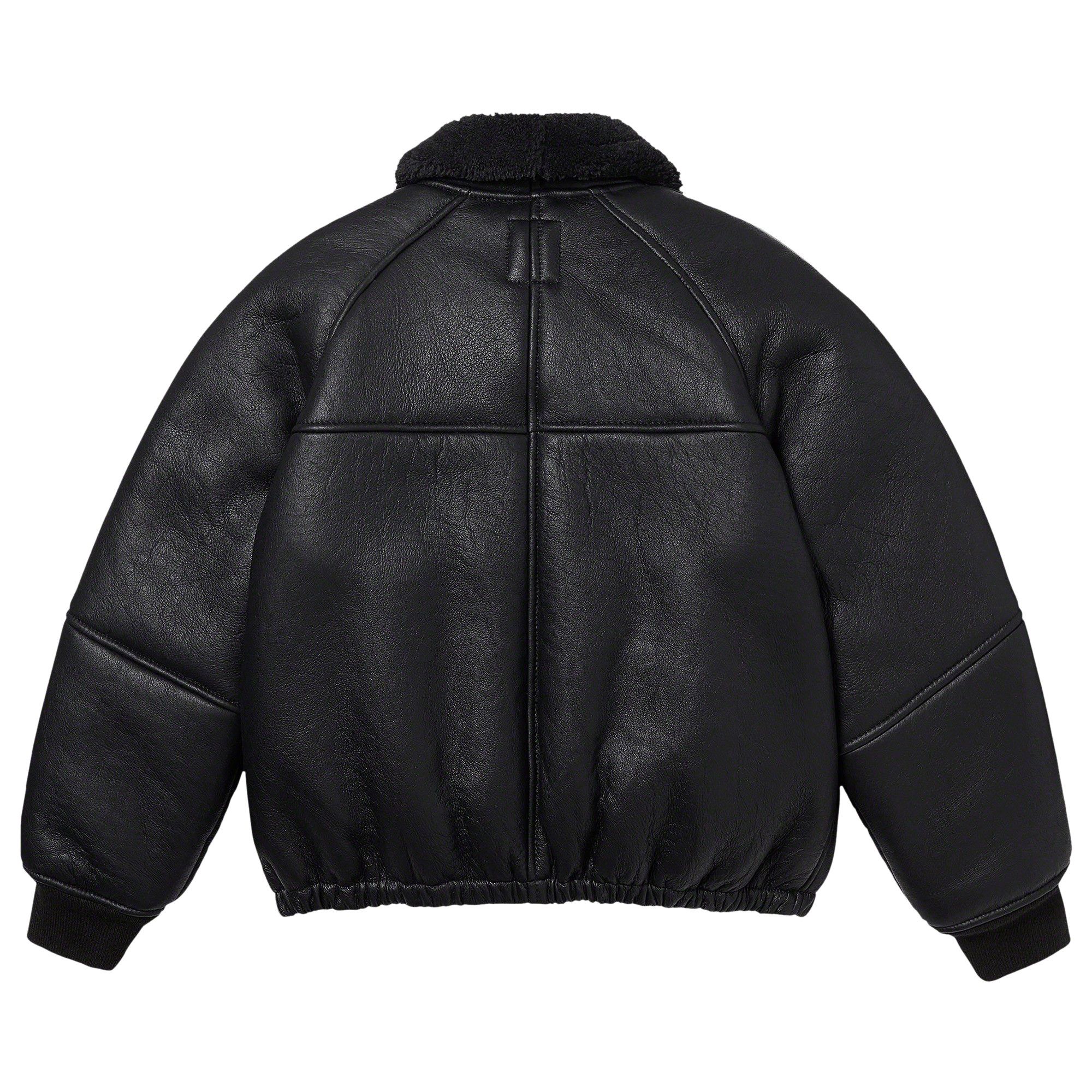 Buy Supreme x Schott Shearling Bomber Jacket Black FW23J91 BLACK GOAT CA