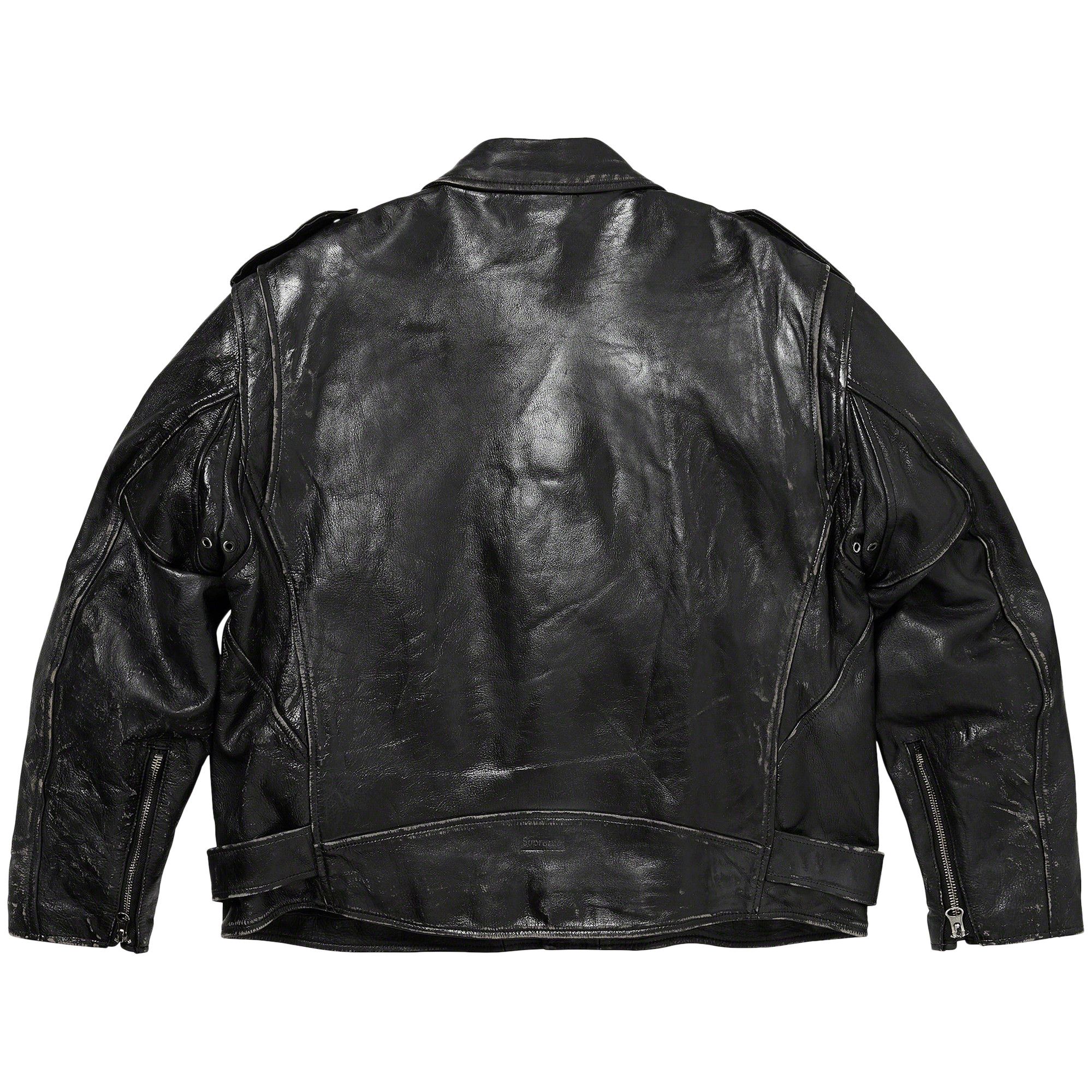 最終決算 Buy Supreme x blackmeans Painted Leather Motorcycle Jacket ライダースジャケット