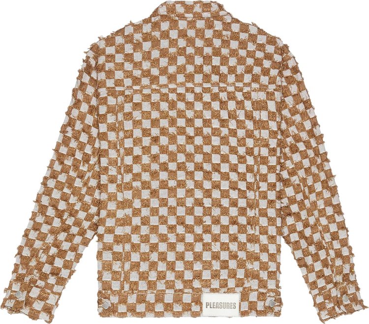 Pleasures Curfew Checker Trucker Jacket Brown