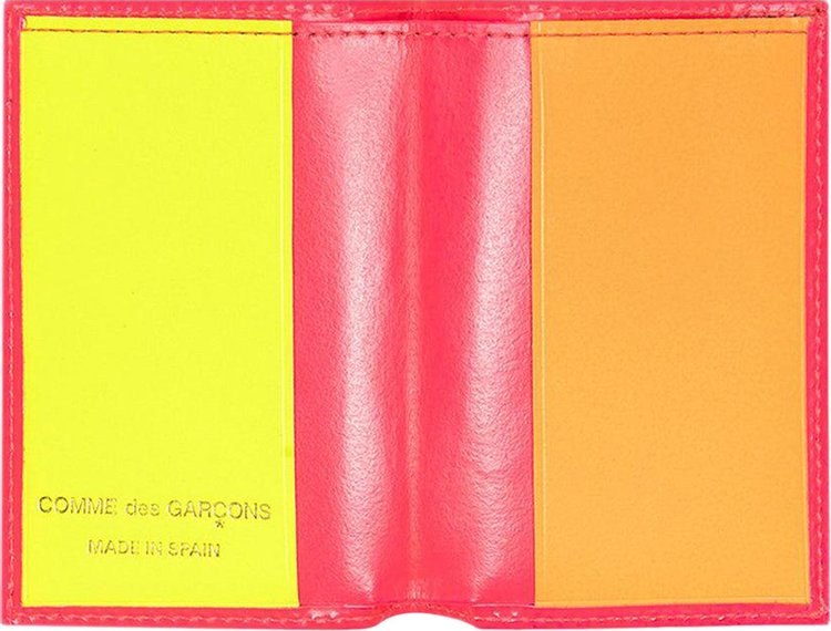 Comme des Garcons Super Fluo Group Wallet Pink