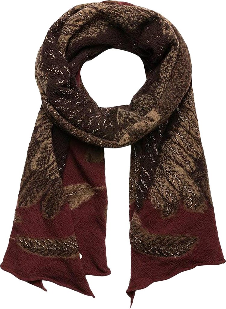 Kapital Fulling Wool Ohwashi Scarf Burgundy