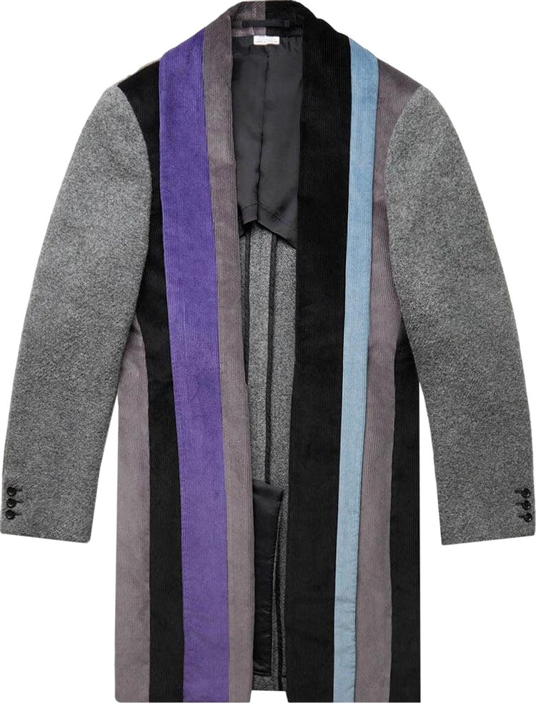 Comme des Garcons Homme Plus Corduroy Shawl Collar Coat GreyMulticolor