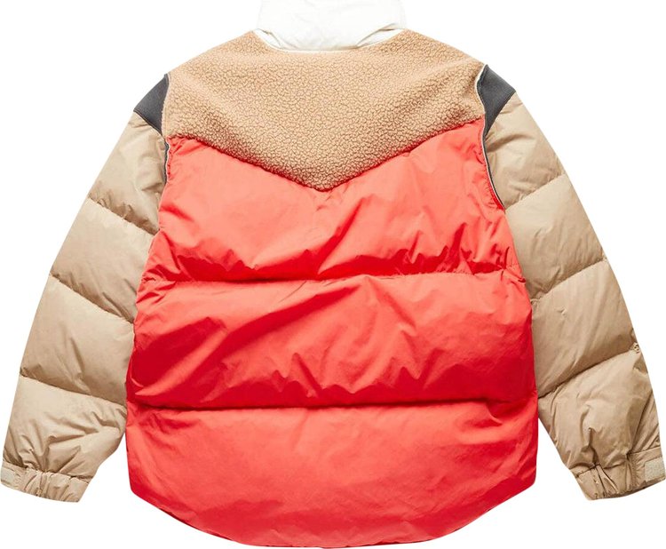 Undercover Panelled Puffer Jacket Red