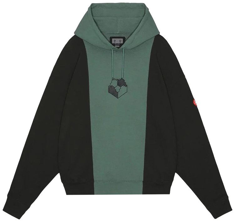 Cav Empt Paneled Two Tone Hoodie Green
