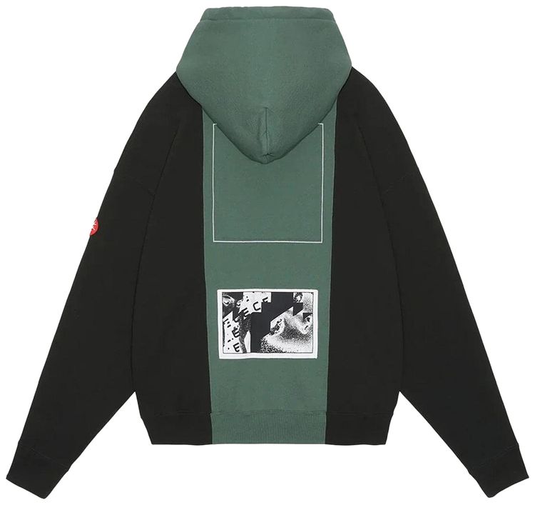 Cav Empt Paneled Two Tone Hoodie Green