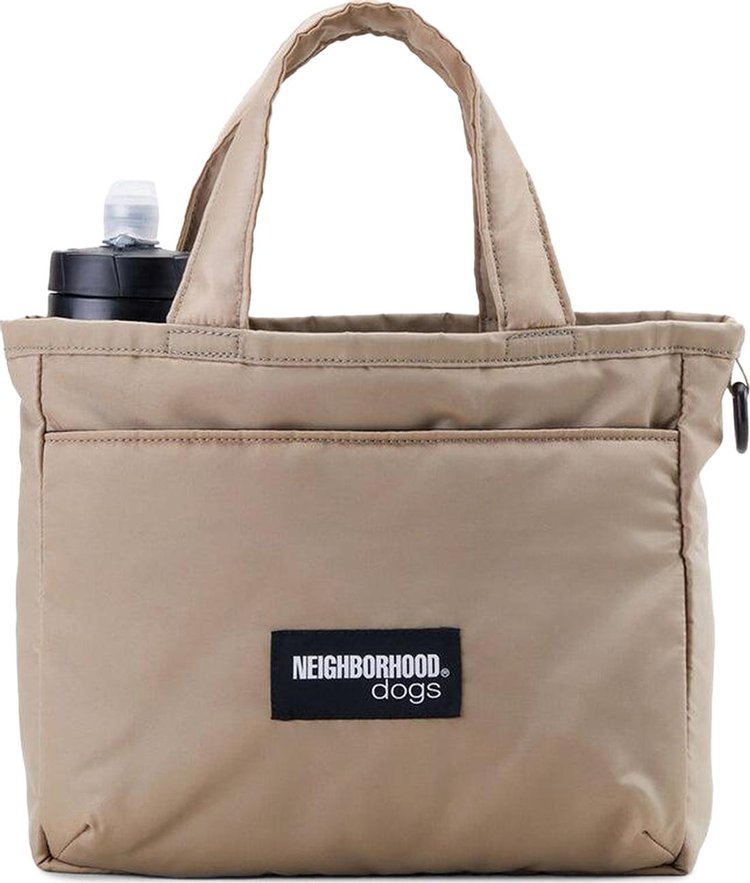 Neighborhood Dog Walking Tote Bag Beige