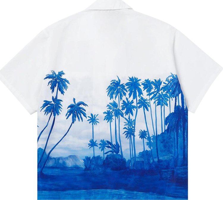 Neighborhood Palm Tree Hawaiian Shirt Blue