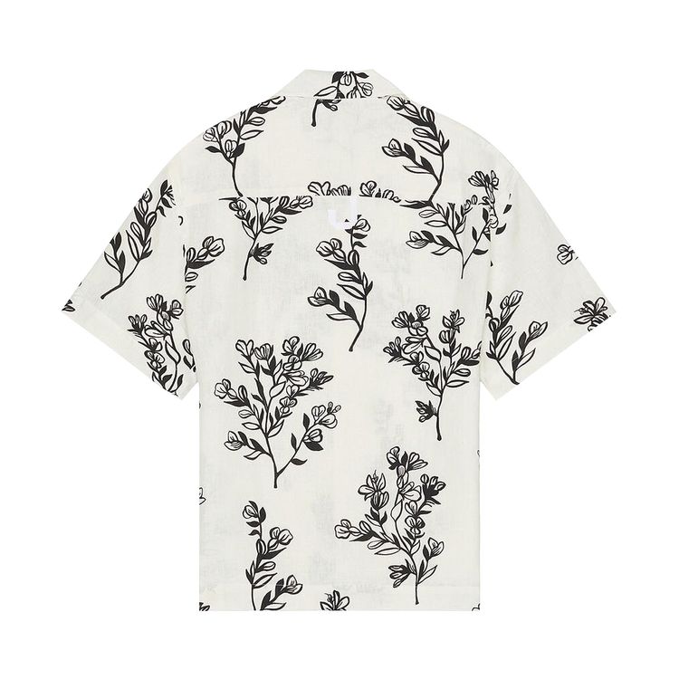 Jacquemus La Chemise Jean Bowling Shirt Print Black Flowers