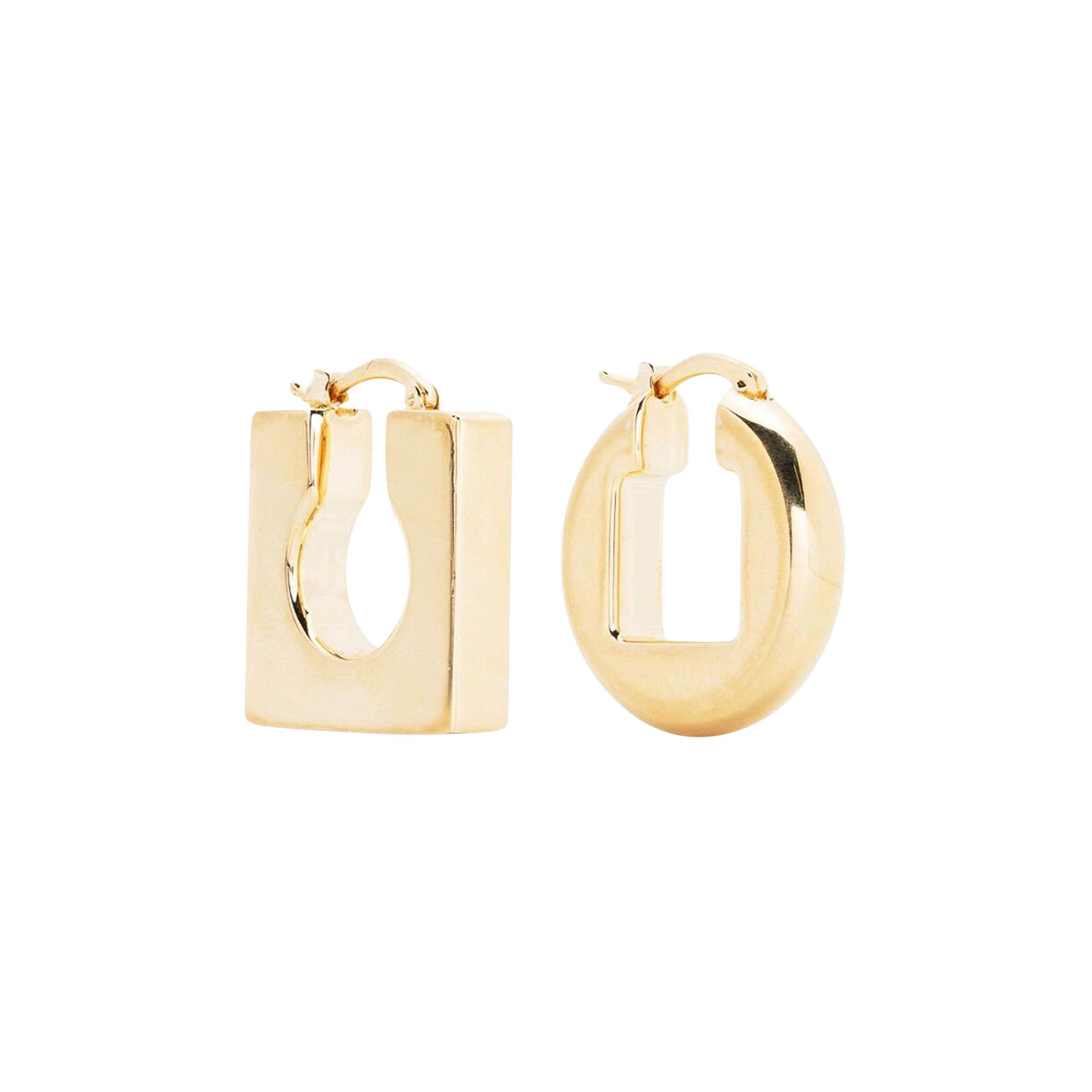 Jacquemus Les Boucles Rond Carre ピアス | ゴールドトーン | FARFETCH JP