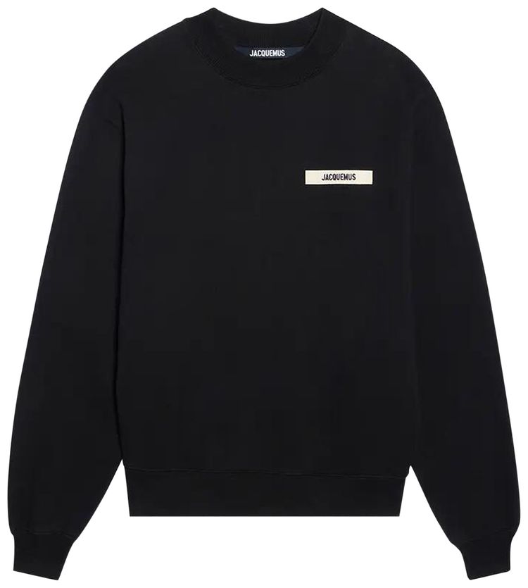 Sweatshirt Jacquemus “Gros Grain” Homme Dark Green – Ruban logo brodé main image 1