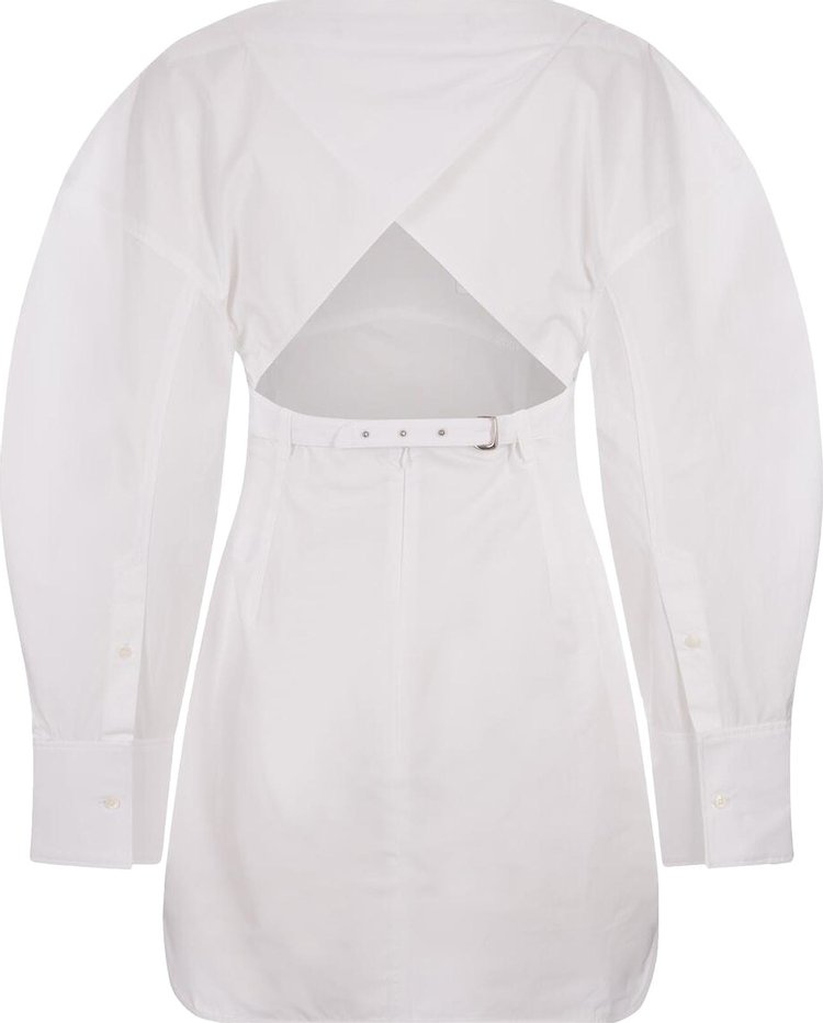 Jacquemus La Casaco Woven Shirt Dress White