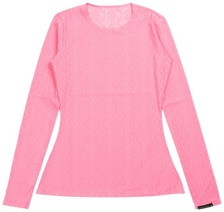 Marine Serre Moon Diamant Mesh Jacquard Second Skin Pink