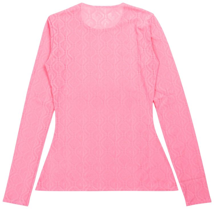 Marine Serre Moon Diamant Mesh Jacquard Second Skin Pink