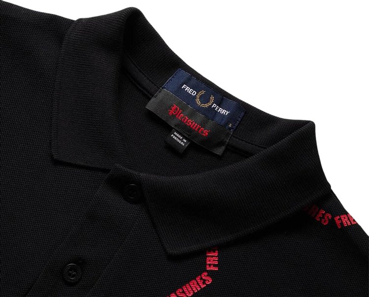 Fred Perry x Pleasures Star Polo Black