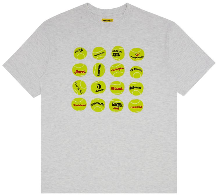 Market Smiley Grand Slam T Shirt Ash