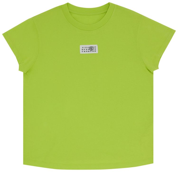 MM6 Maison Margiela Cropped T Shirt Neon Green