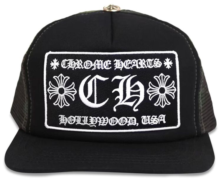 Chrome Hearts CH Hollywood Trucker Hat BlackCamo