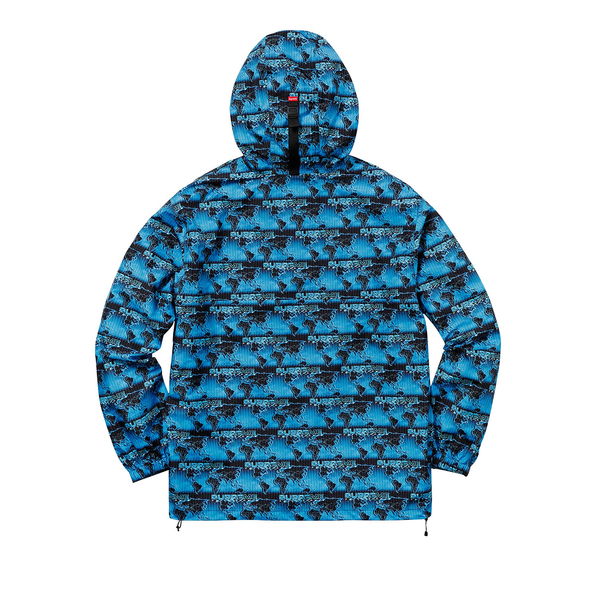 Supreme world famous taped seam hooded pullover pullover blue hotsell