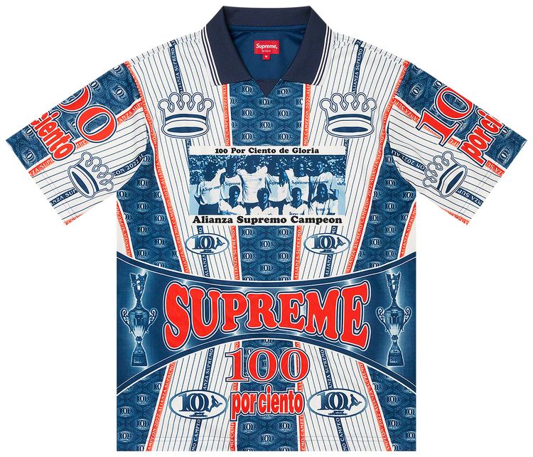 Supreme Por Ciento Soccer Jersey Navy