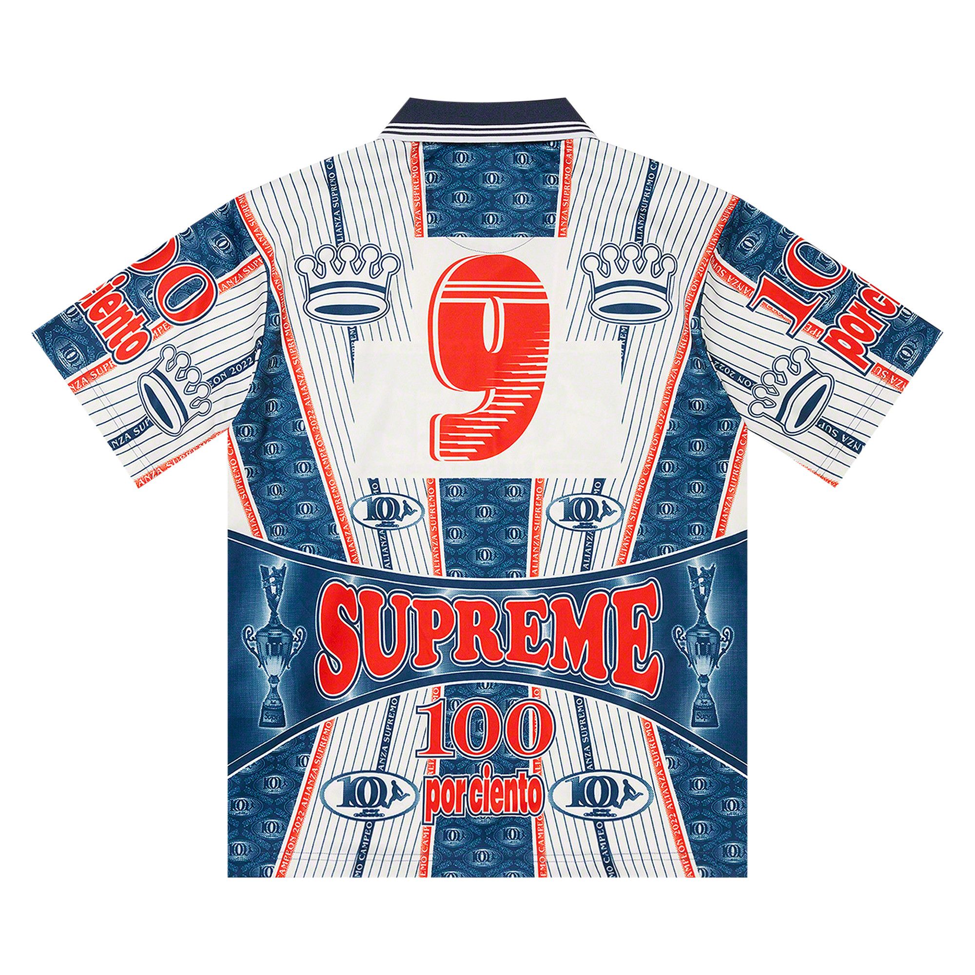 Buy Supreme Por Ciento Soccer Jersey 'Navy' - FW22KN17 NAVY | GOAT