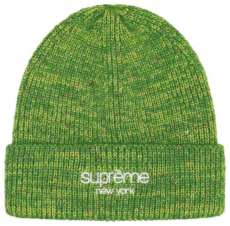Supreme Rainbow Speckle Beanie Green