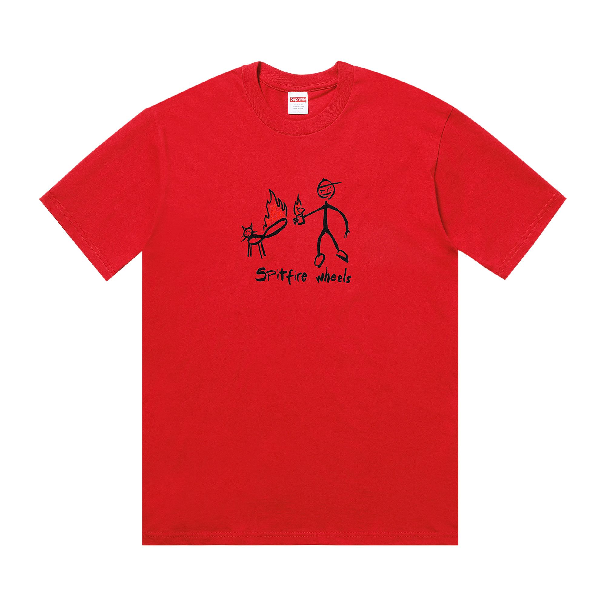 Buy Supreme Spitfire Cat Tee Red SS18T18 RED GOAT