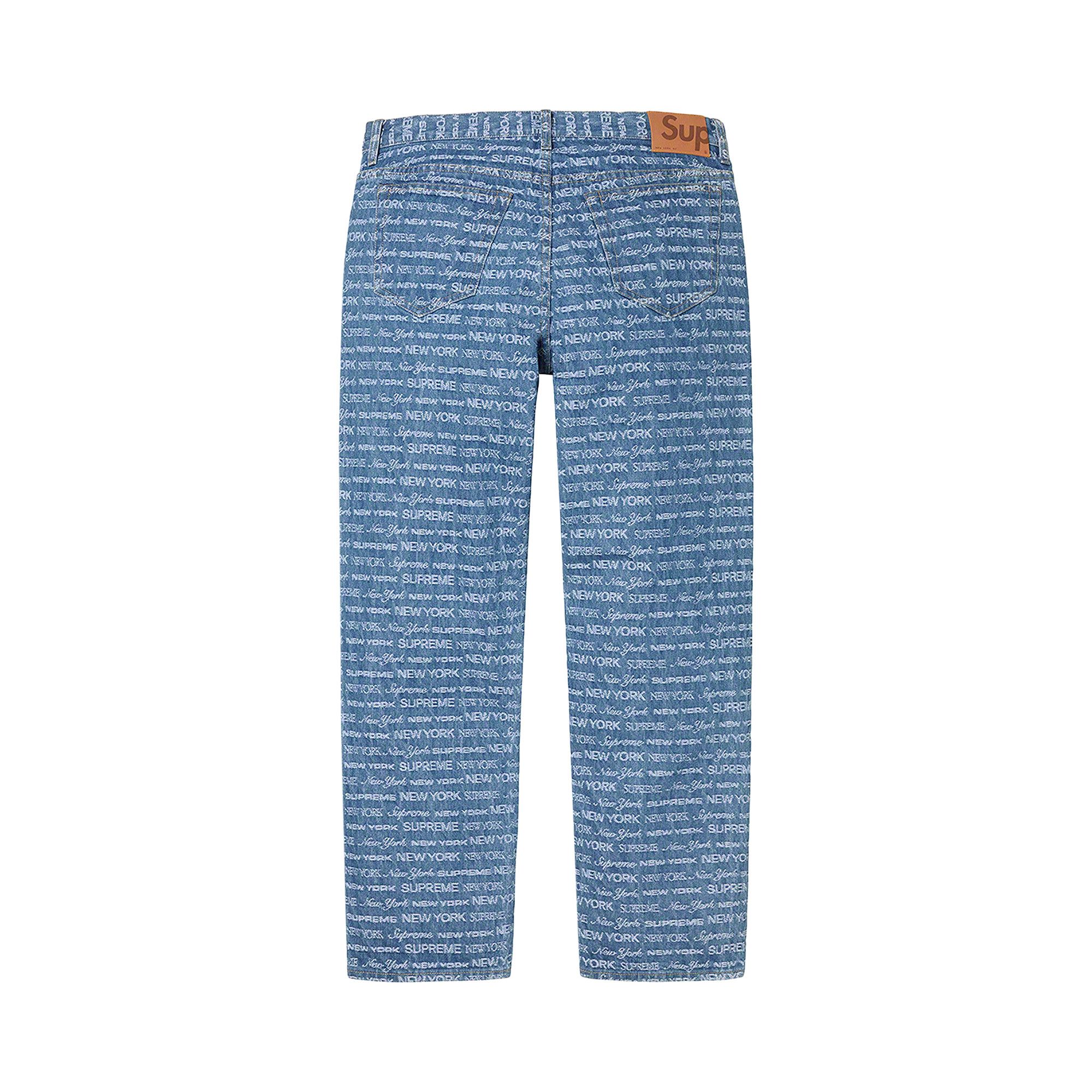 パンツ Supreme Multi Type Jacquard Regular Jean Supreme Multi Type Jacquard Regular Jean (FW22) - $178