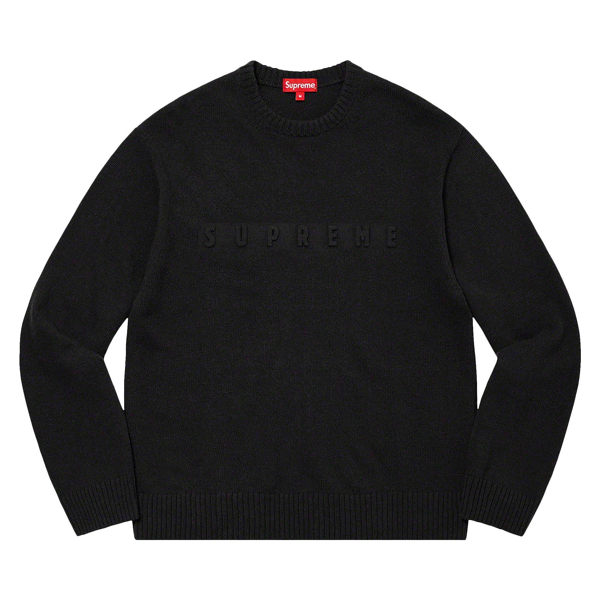 Buy Supreme Embossed Sweater Black FW22SK35 BLACK GOAT UK