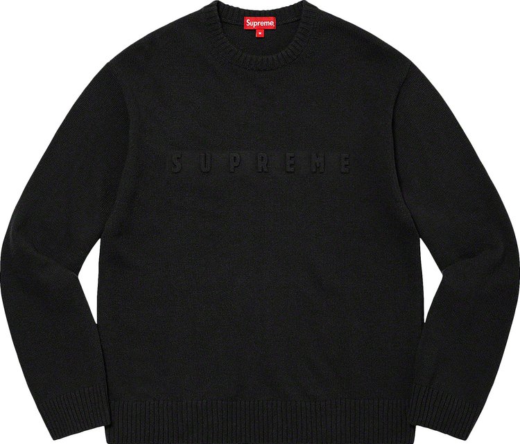 Supreme Embossed Sweater Black