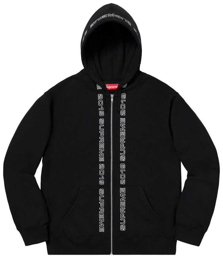 Supreme Topline Zip Up Sweatshirt Black