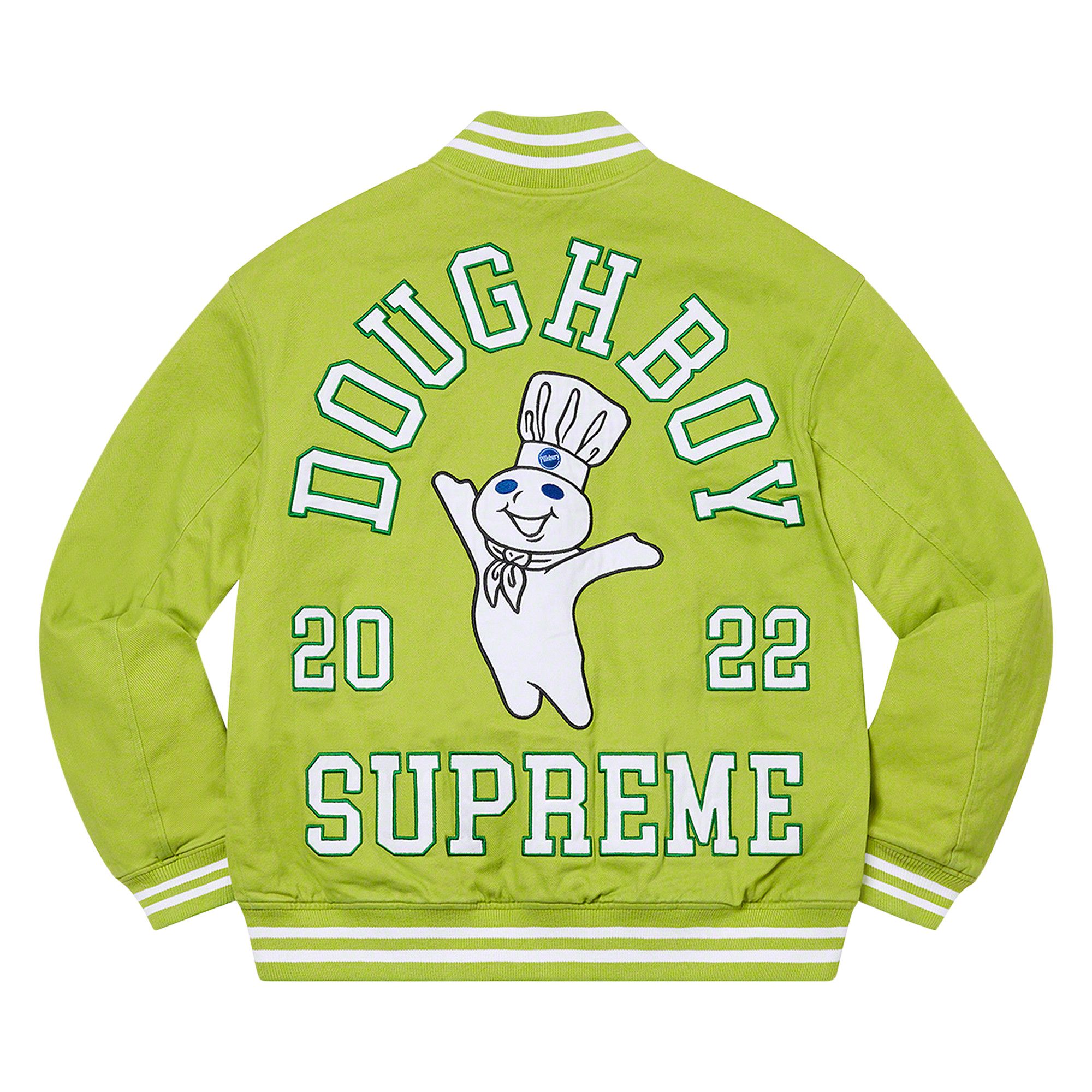 Buy Supreme x Mitchell & Ness Doughboy Twill Varsity Jacket 'Green