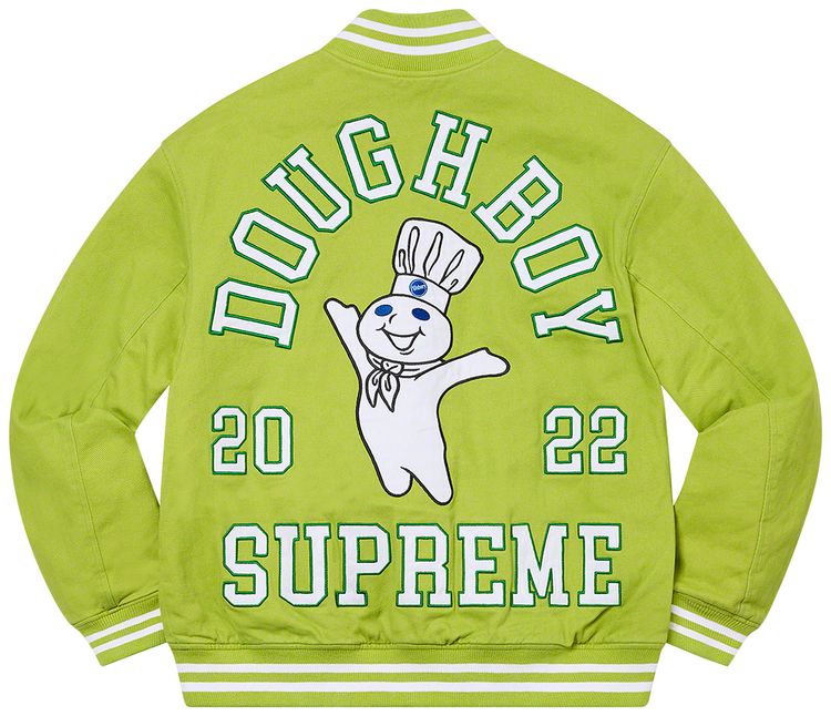Supreme x Mitchell  Ness Doughboy Twill Varsity Jacket Green