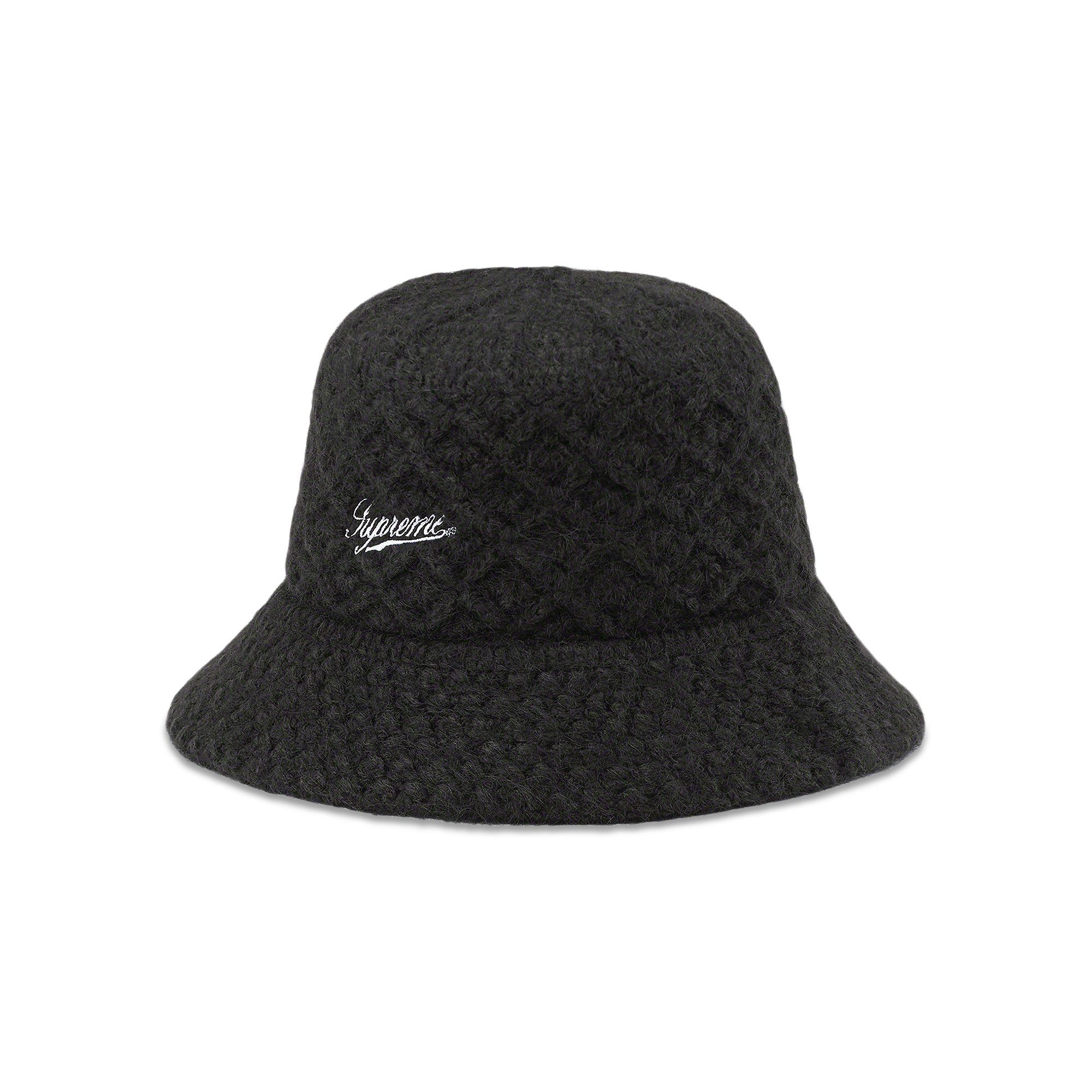2024新商品 Mohair Supreme Buy Crochet BLACK FW22BN83 - 'Black' Crusher 帽子