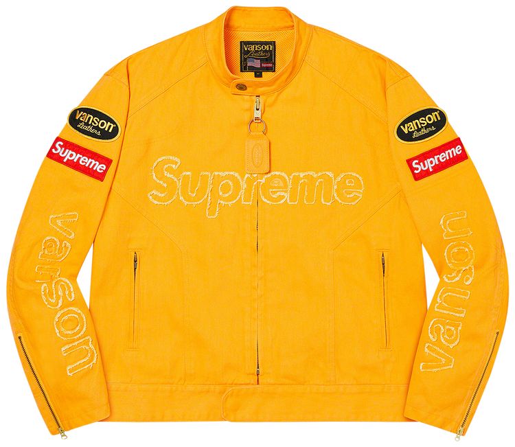 Supreme x Vanson Leathers x Cordura Denim Jacket Yellow